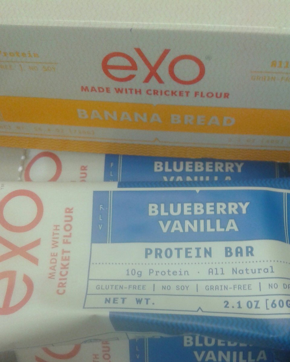 jennyoism's tweet photo. Tried these for the first time. And I'm a believer! #Exoprotein #healthy #sustainable #GoForIt https://t.co/ioBLc9K6nH