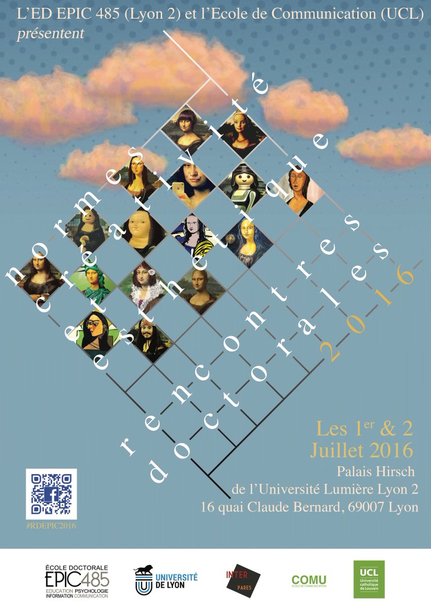AubrunFrederic's tweet photo. Affiche finale des rencontres doctorales 2016 #RDEPIC2016 @i_pares @marketsemiotic https://t.co/FtdTEbivLQ
