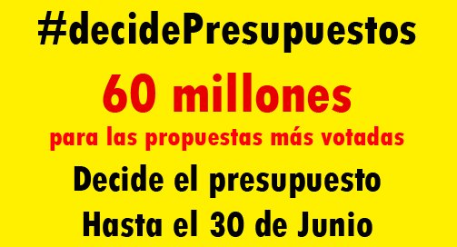 Hasta el 30 de Junio, presupuestos de distrito. Votación final vinculante