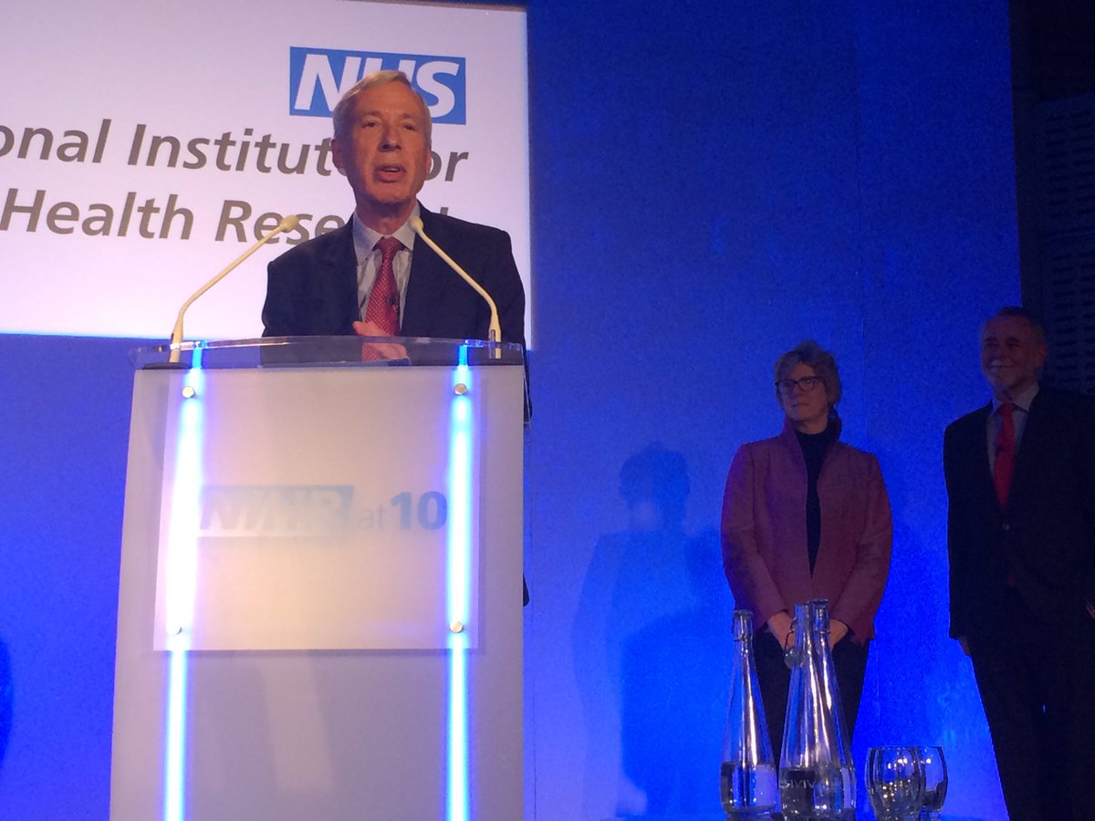 klouisewood's tweet photo. Lord "Freddie" Howe makes surprise appearance at #NIHRconf to acknowledge impact &amp; role of @CMO_England  &amp; Russell H https://t.co/W3tee9hijG