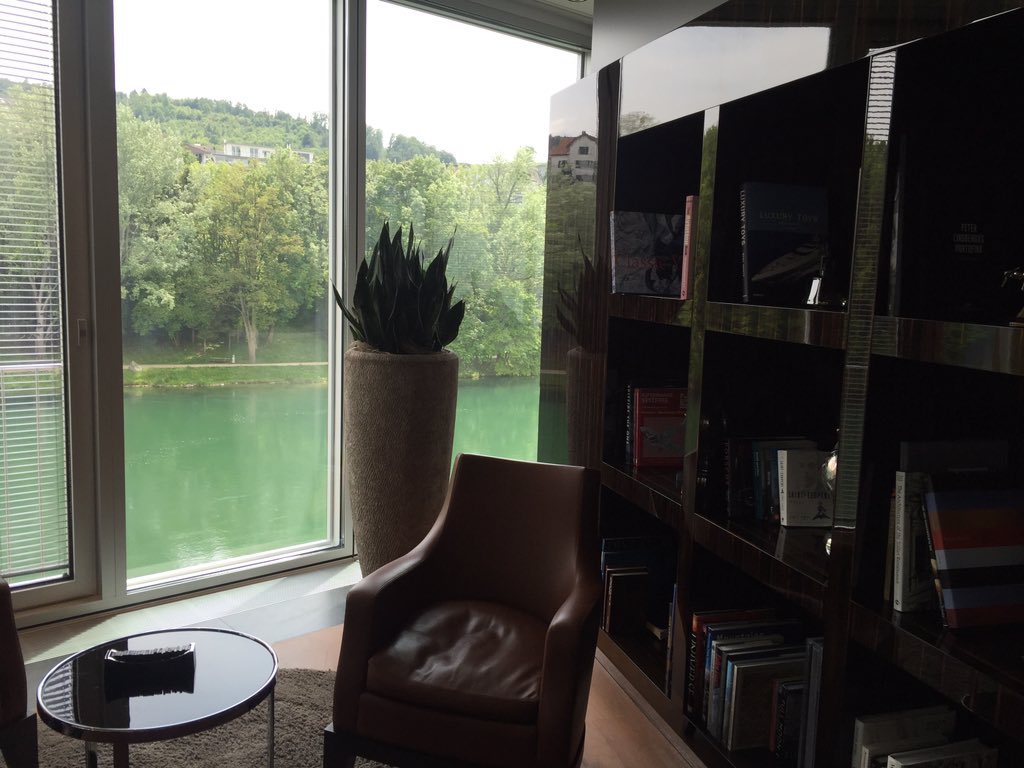 waitingtolaunch's tweet photo. Stimulate your conversation &amp; ideas. @IWC have brought the river Rhine into their meeting room #create #inspire https://t.co/kkXCrONBXK