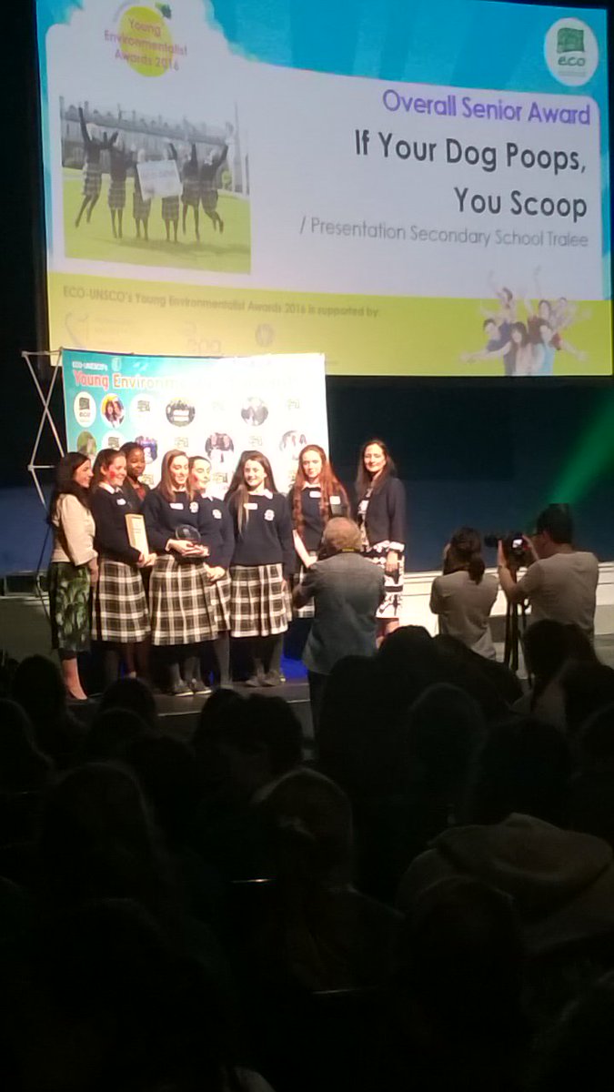 ECOUNESCO's tweet photo. Overall Senior Winner is Presentation Secondary School #Tralee! CONGRATS! #yea2016 #ecounesco https://t.co/ENnCFKTFIt