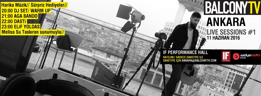BalconyTV Live Session #1, 11 Haziran'da <a href="/IFPerformance/">IF PERFORMANCE HALL</a> 'da! Detaylar için: facebook.com/events/3653259… :)