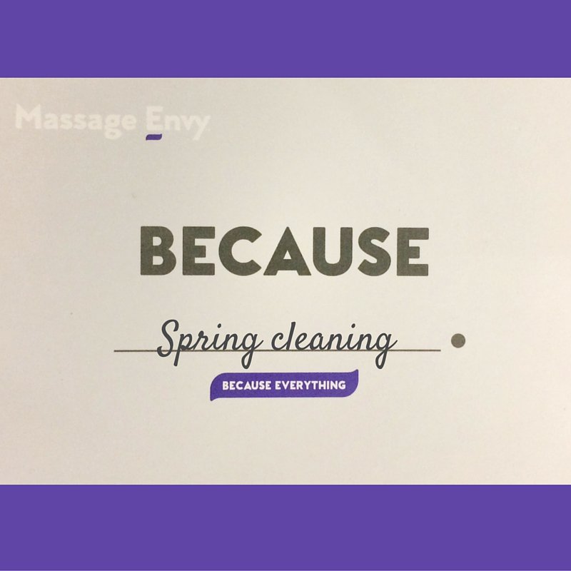 MassageEnvyWL's tweet photo. Because you cleaned out closets, scrubbed floors, and rearranged furniture. https://t.co/GhEq546uWW