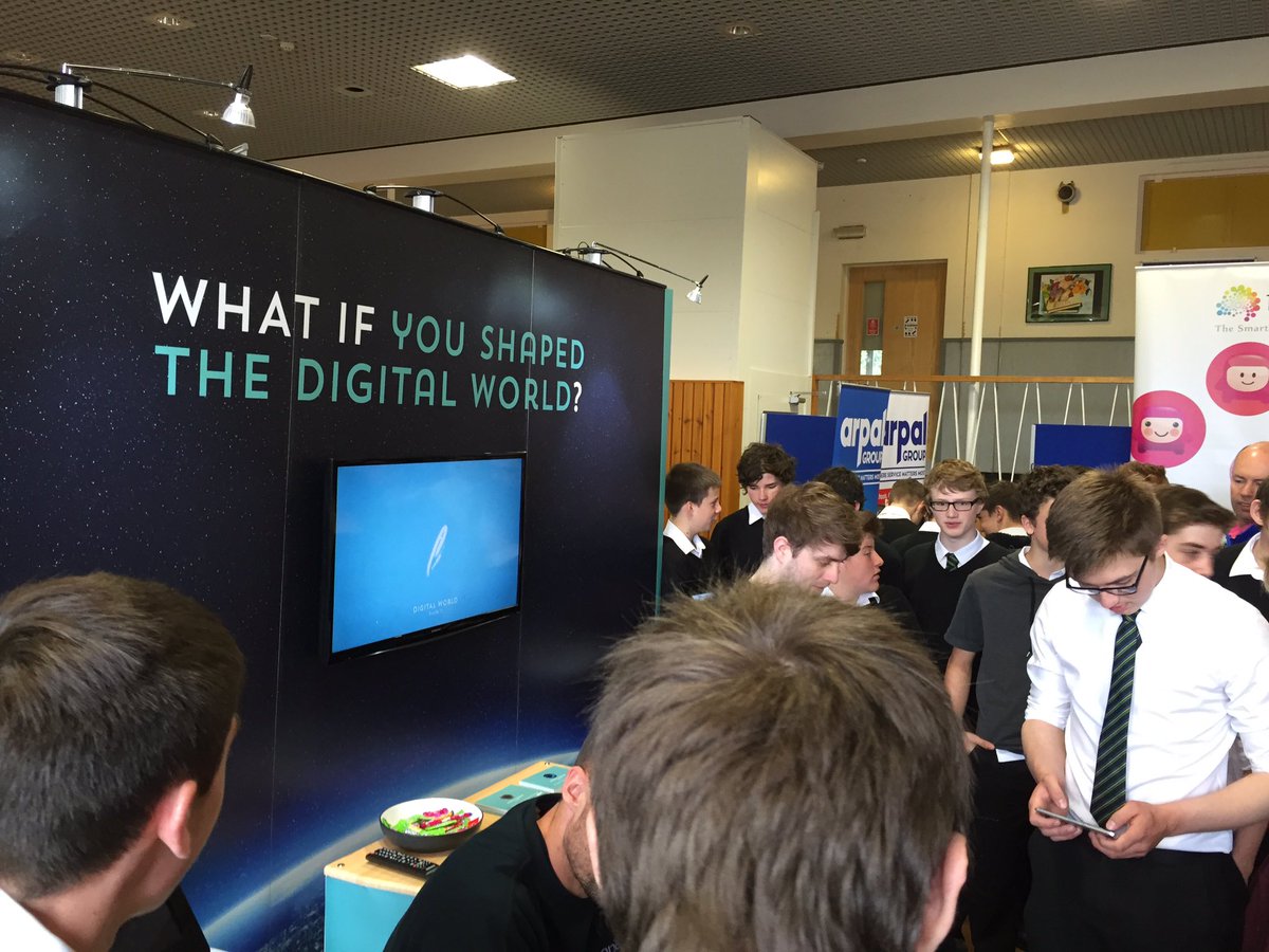 SelkirkHS's tweet photo. Discovering the digital world with our S3s and friends from @Gala_Academy @HawickHS and Earlston HS #DWRoadshows https://t.co/JOGJWsgETB