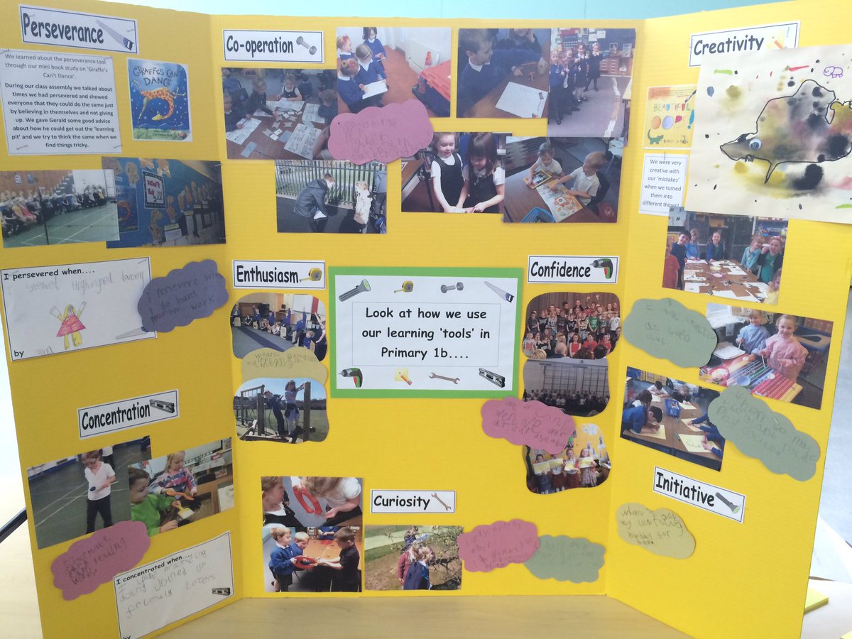 CornbankPS's tweet image. Our display boards are ready to share our learning toolkit #learningdispositions