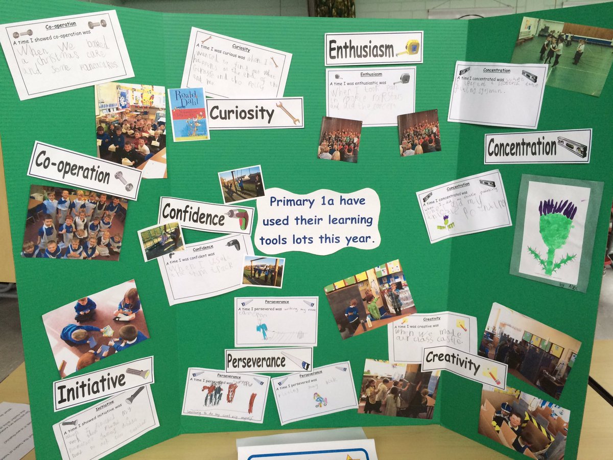 CornbankPS's tweet image. Our display boards are ready to share our learning toolkit #learningdispositions
