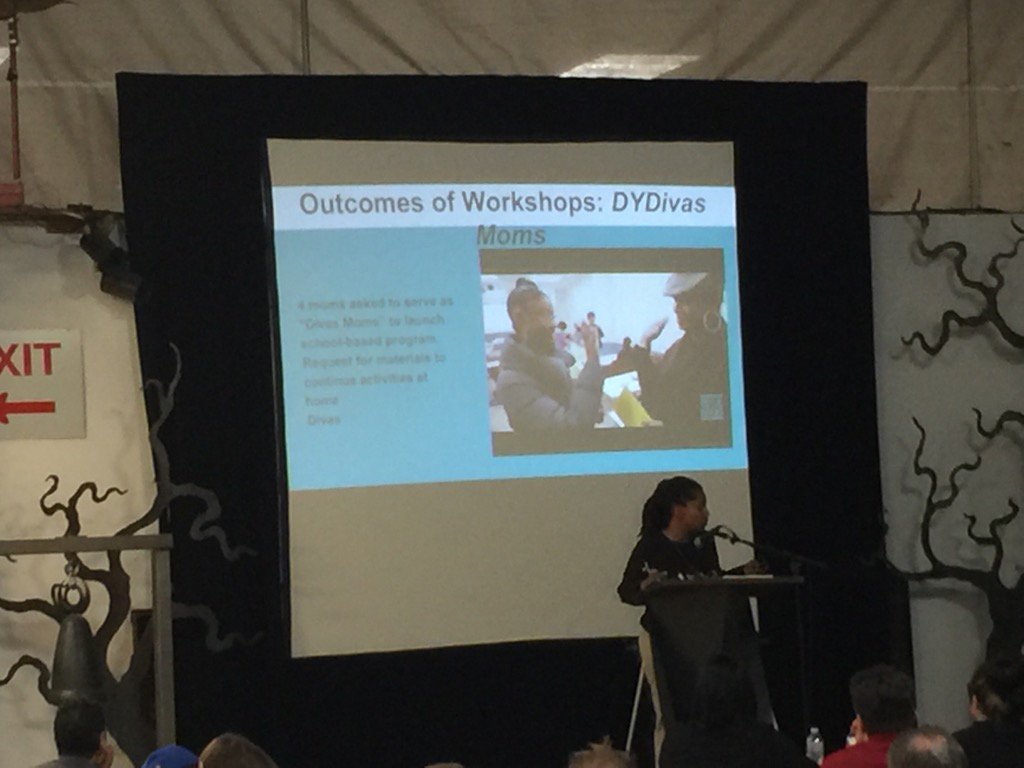 mr_isaacs's tweet photo. #DYDivas program engages parents in process. Parents and students reflect on process of #making together @MakerEdOrg https://t.co/8clEQh2DI7