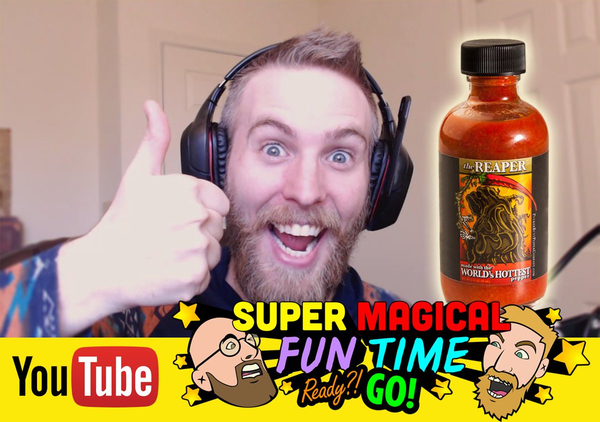 supermagicalgo's tweet photo. We're getting close! If we get to 100 subs by June @hooverisbad will eat Carolina Reaper sauce 😆 😈 #YouTube #pain https://t.co/X0hQmyTPW2