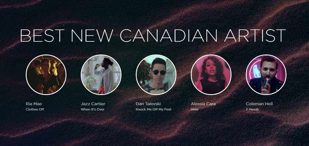 Much's tweet photo. Congrats to all the nominees in this brand new category! Full list: https://t.co/oBI3TYlGto  #iHeartRadioCA #MMVAs https://t.co/B854jIY6ue
