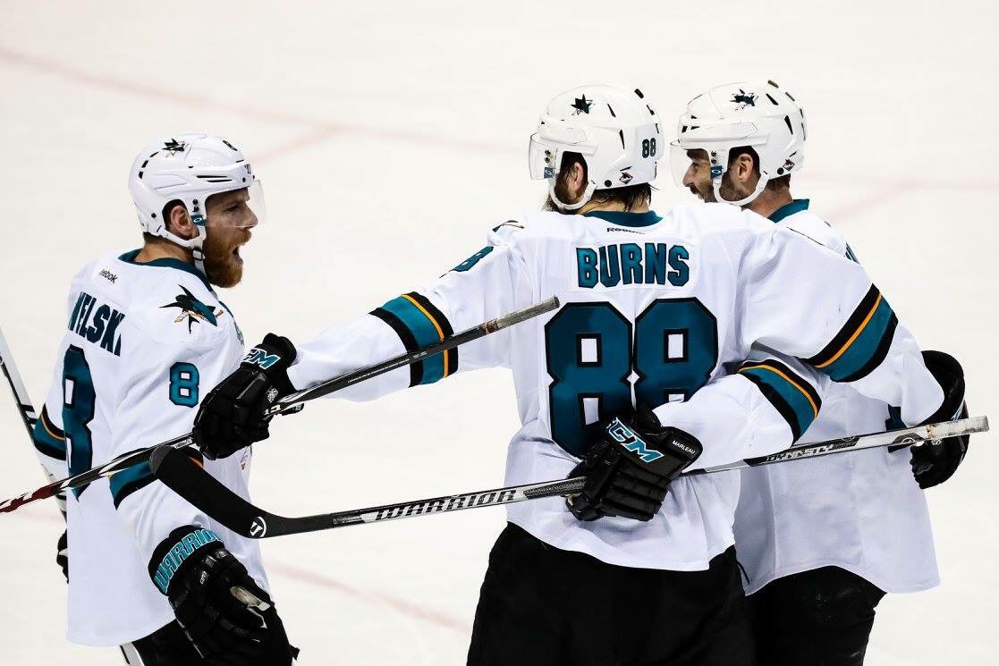 SanJoseSharks's tweet photo. Photos from last night's exciting Game 2 win. #SilenceTheBlues 

📷: https://t.co/b6ESL9JOfo https://t.co/jBP02eOyty