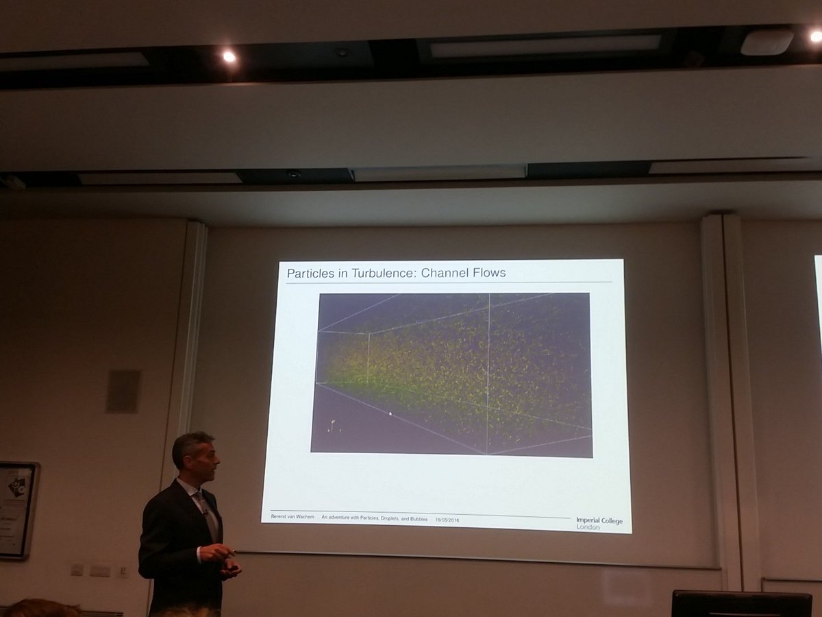 ImperialSpark's tweet image. Prof van Wachem on #fluidphysics: “not all particle trajectories will be resolved, at least not in my lifetime&quot;