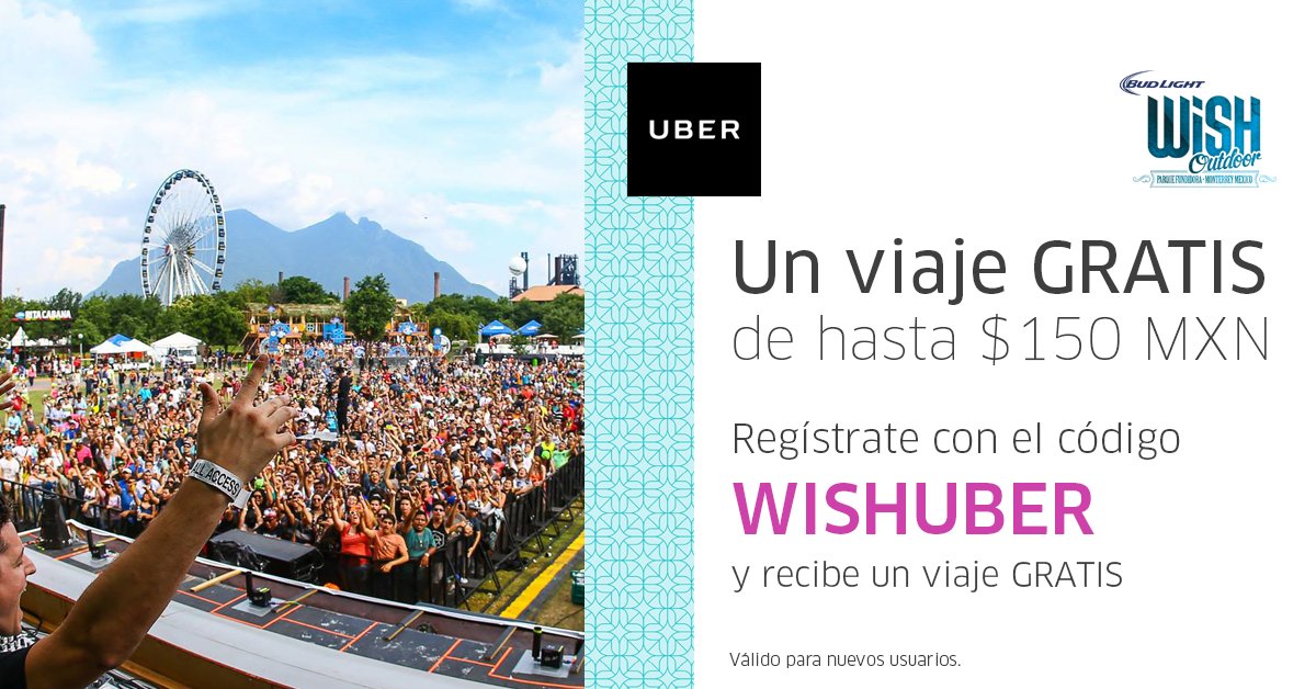 festivals_mx's tweet photo. Aventureros! Viajes gratis con UBER! 
Adventurers! Free rides with UBER! https://t.co/cjjGaz4Pov