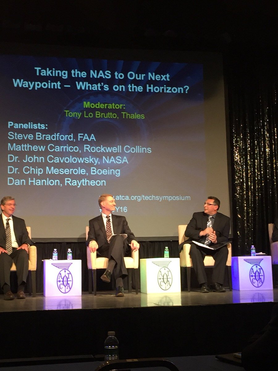 ThalesUSA's tweet photo. T.LoBrutto, VP ATM @Thalesusa, moderating an impressive panel at #ACY16 discussing the outlook for the NAS in 2025 https://t.co/AGQcLYXw2D