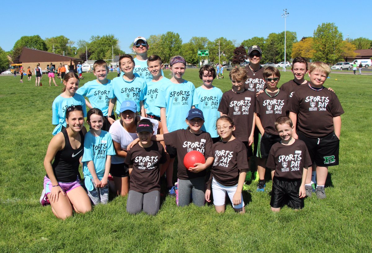 RegisCatholic's tweet image. This morning, 4th and 5th graders from our three elementary schools gathered at #RegisHS for some fun and games.