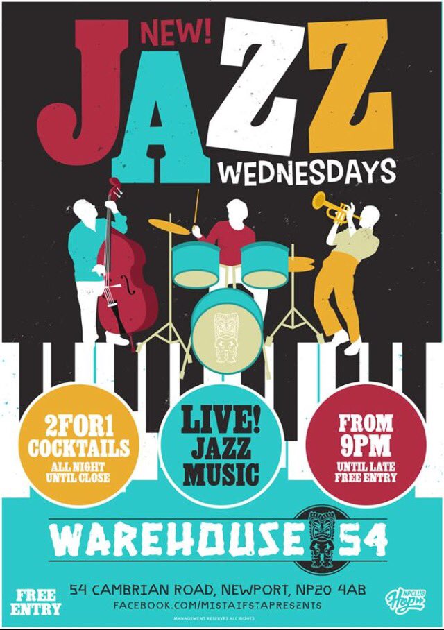 WHNewport's tweet photo. Tonight from 9pm Live Jazz 2 4 1 cocktails Free Entry and we're open till late #WhatsNotToLove https://t.co/LZtnM0aaBZ