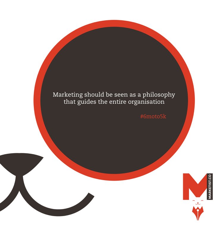 Marketistco's tweet photo. Marketing is a core value of your organisation. It should guide your activities. #6moto5k #growthhacking #marketing https://t.co/e06StWOG5F