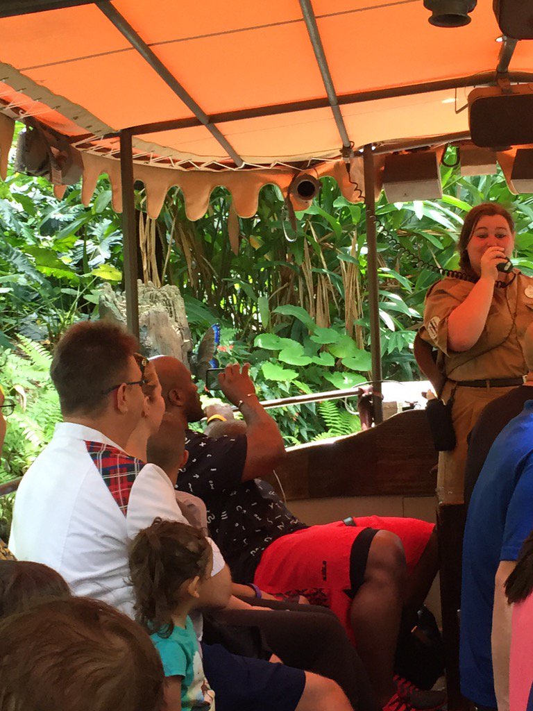 alexyoder1's tweet photo. Just rode the Jungle Cruise at Disney World with @jharrison9292 and his family! #SteelerNationTakesDisney https://t.co/ZKMFJUIe6F