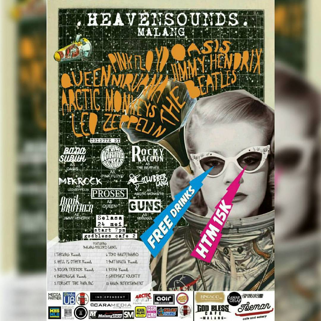 MalangChannel's tweet photo. #Malang | @beatlemania_mlg presents Heaven Sounds Malang | 24 Mei 2016 di @GODBLESSCAFEMLG Blimbing https://t.co/0XHacxyl5H