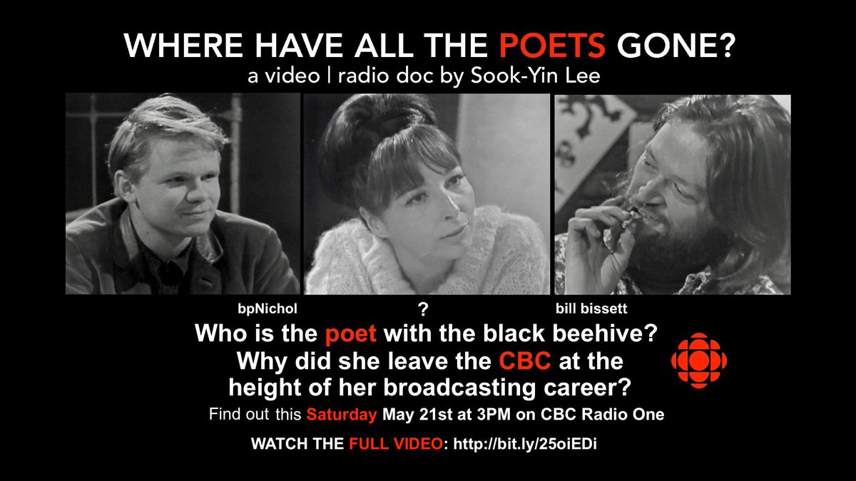 POETS RISE! Spread the word. My doc, Where Have All the Poets Gone? re-airs this Sat. May 21st at 3PM <a href="/cbcradio/">CBC Radio</a> <a href="/CBC/">CBC</a>