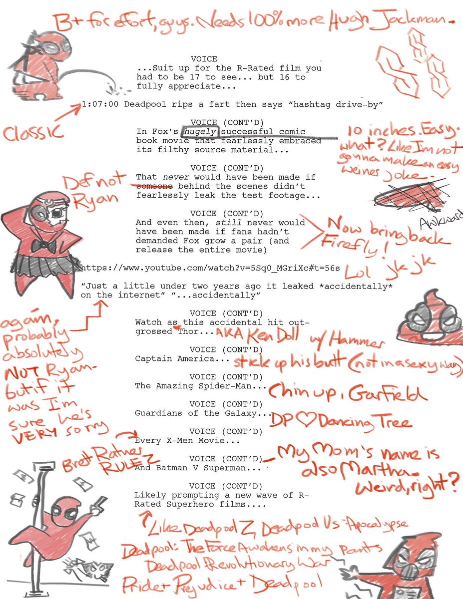deadpool leaked script