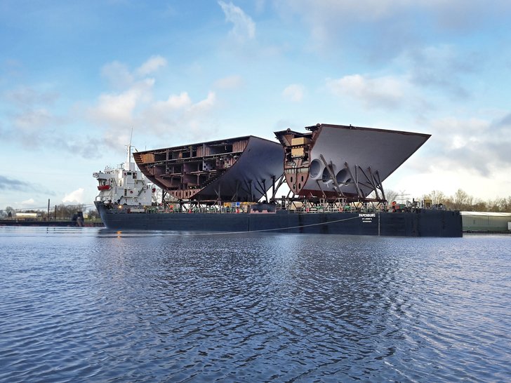 Heavy ship sections transported by Combi Lift buff.ly/1rTWjOy #transport