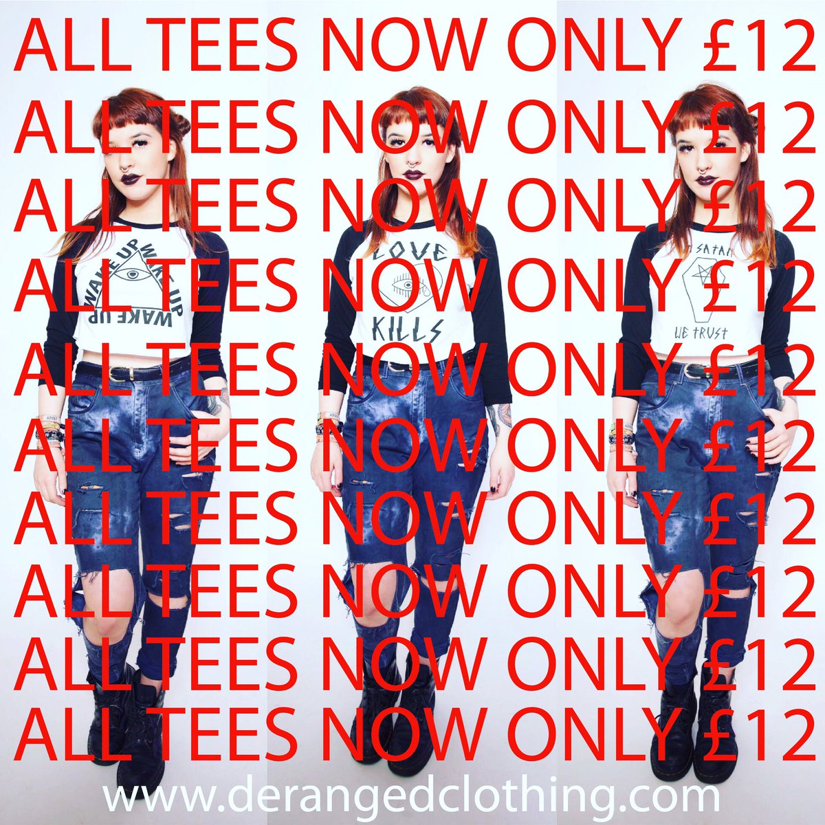 derangeduk's tweet image. Head to our website and get your tee for just £12! Derangedclothing.com 💀💀