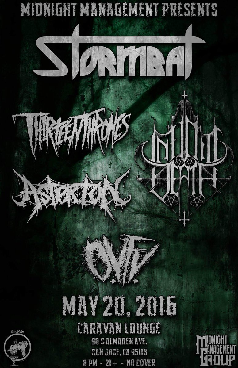 rosedeo129's tweet photo. This friday in #SanJose, my band @INFINITEDEATHca wil be heading out to the #CaravanLounge 4 some #BayArea metal \m/ https://t.co/Q5R4IipX5o