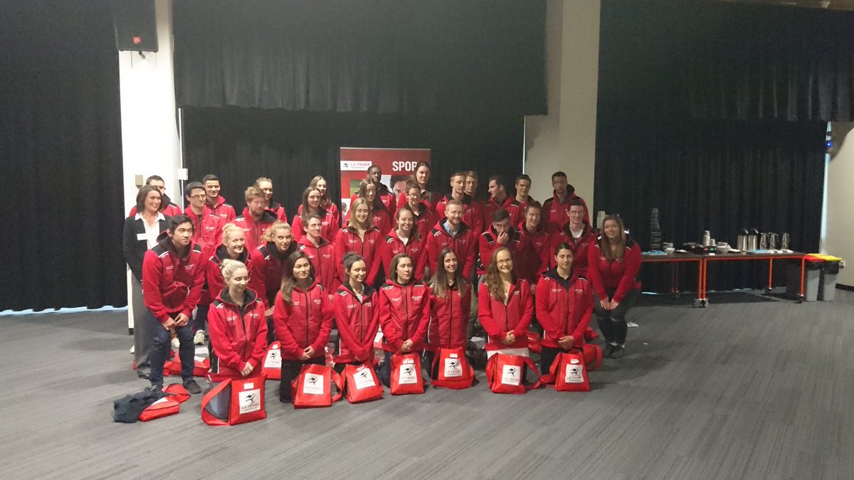 STrendSports's tweet photo. Gee the @LaTrobeSport Elite Athlete Prism students look good in red!! https://t.co/XFjTpSLdDI