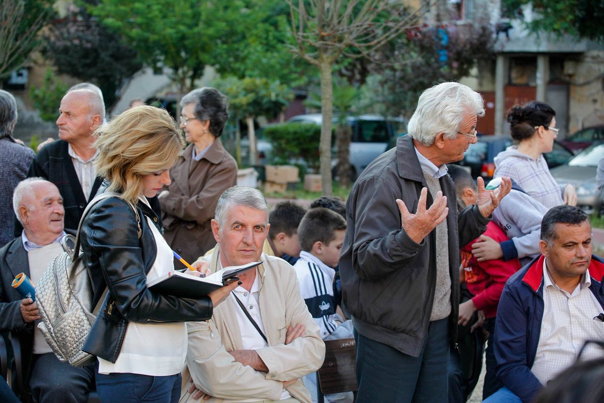 DarellHammond's tweet photo. A community input meeting to make our parks &amp; playground in #tirana best in class! @Penalosa_G we'll make you proud! https://t.co/NkSlXf4xIp