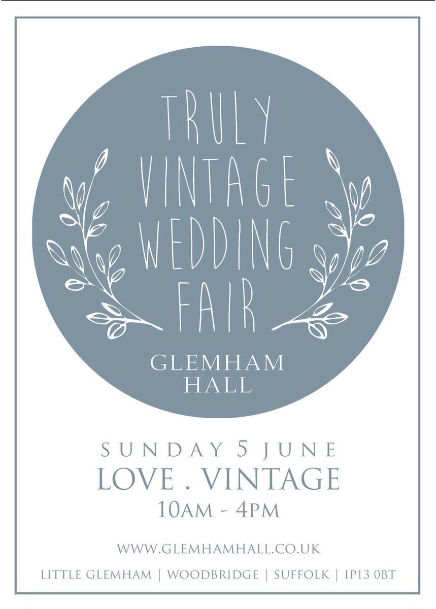 Good Evening #weddinghour Just wanted to let all couples in the E.Anglia region know about...#TrulyVintageWedFair