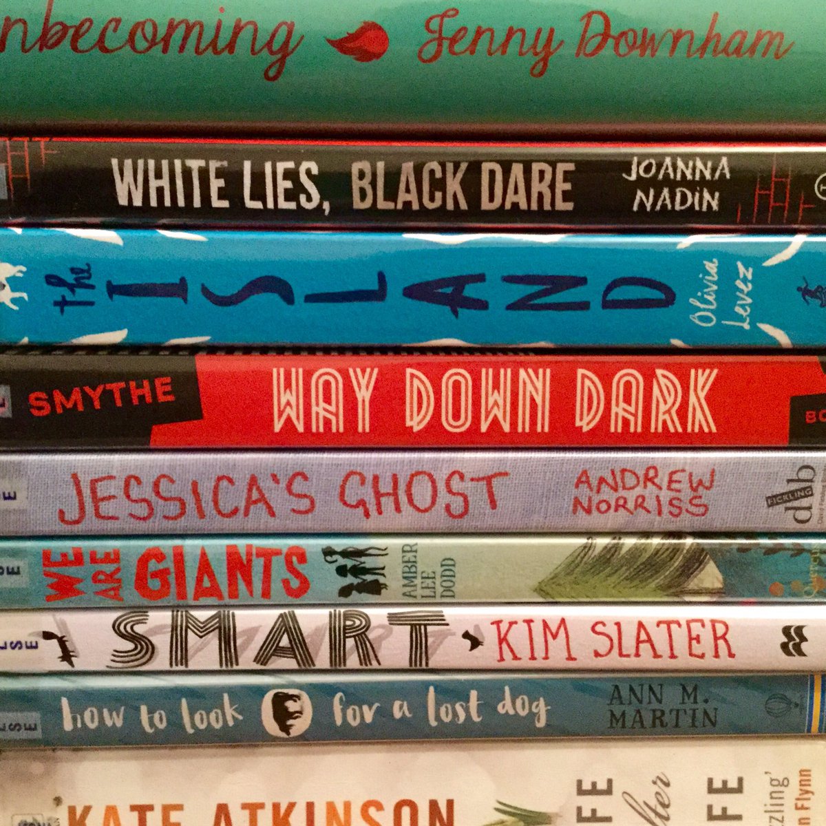 My latest stack of reading is so exciting! @JennyDownham @joannanadin @jpsmythe @AmberLeeDodd @Kimslater01