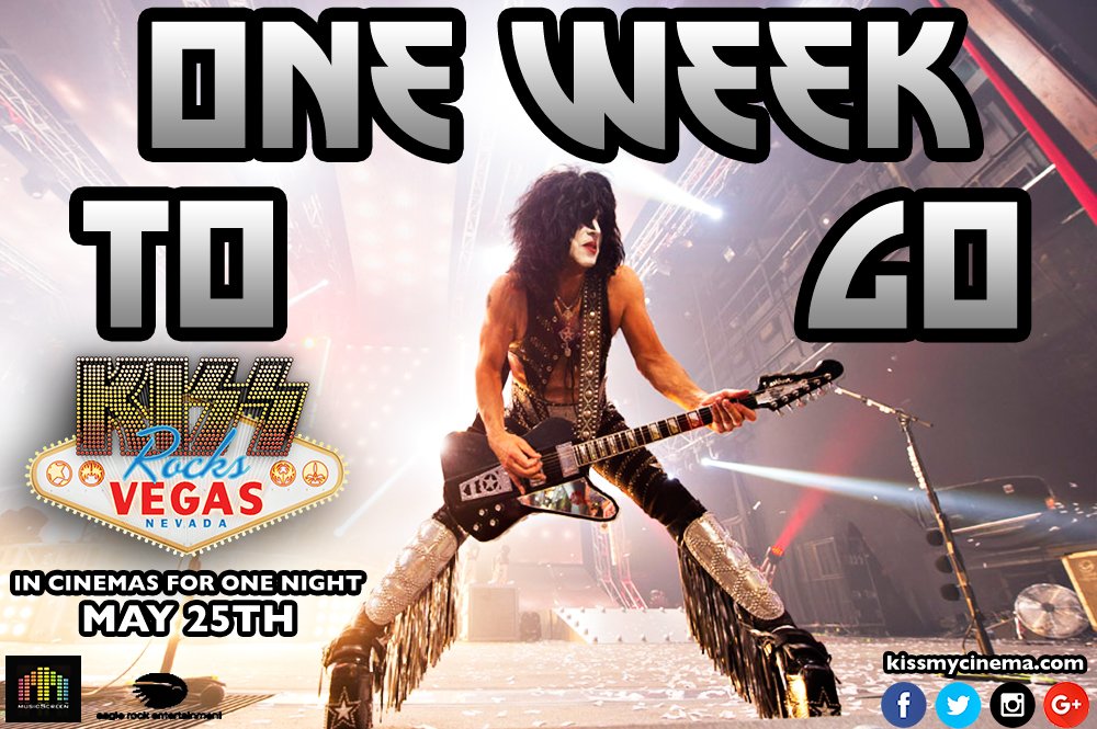 KISSMyCinema's tweet photo. 1 WEEK til 2016 #LOUDEST film #KISSRocksVegas... are you ready!?
https://t.co/sQluM2hw43
@KISSOnline #OneNightKISS https://t.co/xcA7MJYQvS