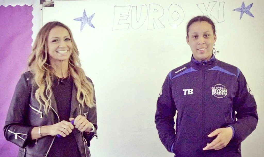 FBeyondBorders's tweet photo. 👏 Huge thanks to @kate_abdo for visiting our #FBBSchools #FFEM programme today &amp; picking her #FBBEuroXI for @FBB_TV! https://t.co/K9jtRGv7kA