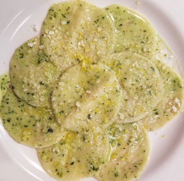 Corzetti with sorel pesto by young Chef Matt #freshpasta #traditional <a href="/ChefBDaniels/">Brad Daniels</a>
