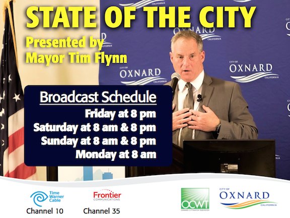 CityofOxnard's tweet photo. #StateoftheCity presentation by Mayor of #Oxnard will be replayed on #CitywatchTV this weekend #governmentaccess https://t.co/6NJdXP85JN