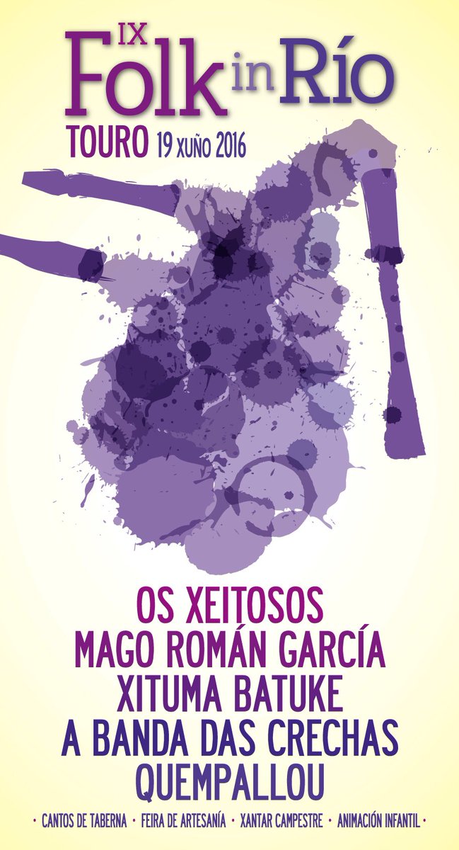 Agora que falta un mes para o IX Folkinrio, aqui publicamos o cartel de este ano. EU DEVEZO polo Folk in Rio