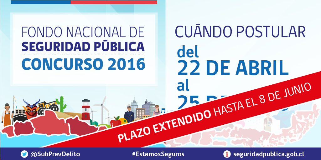 SubPrevDelito's tweet photo. ATENCIÓN: Se extiende la postulación al #FNSP2016 hasta el el 8 de junio. Inscríbete en https://t.co/Yozrrnry52 https://t.co/0uY3LiUo35