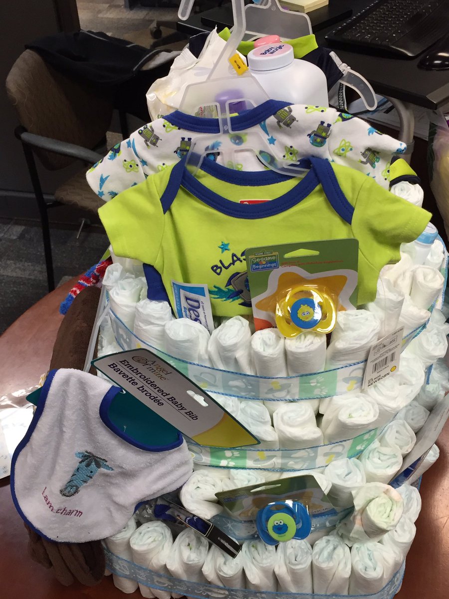 ahale58's tweet photo. Diaper cake for our New Mommy!! #boardmanATT #teamwork #workfamily https://t.co/1abHox3ZiO