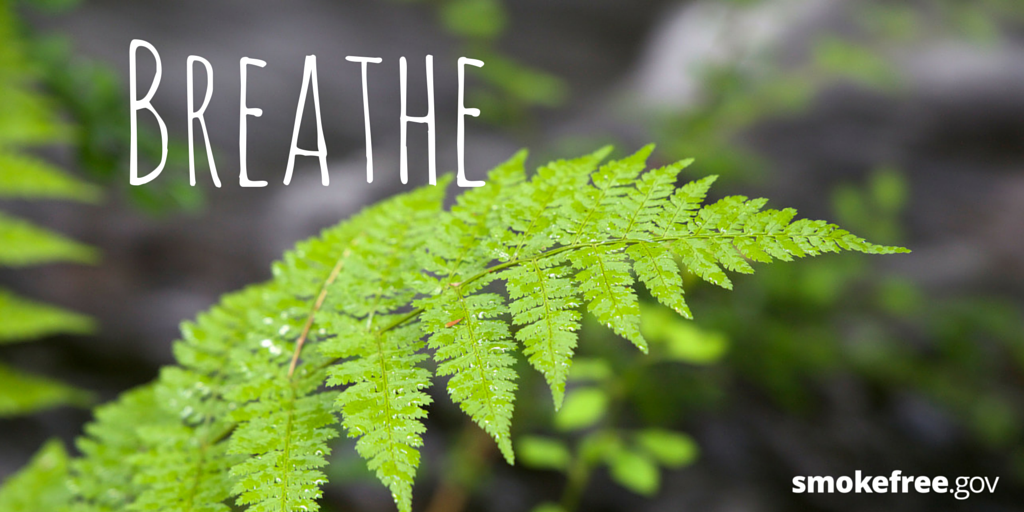 Upset? Don't reach for a cigarette! Count to 10. Stop, think and breathe. smokefree.gov/cope-with-emot…