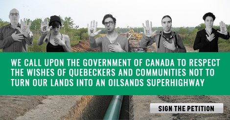 DefendClimate's tweet photo. Defend the rights of Quebec and communities to oppose  #EnergyEast. Sign the petition -> https://t.co/wqy9sGDedo https://t.co/TEvlhZgFpL