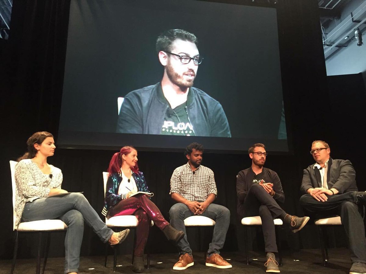 UploadVR's tweet photo. Our CEO, Taylor Freeman, speaking on the VR Panel at #xtech16 today! #VR https://t.co/Op6zgt01r7