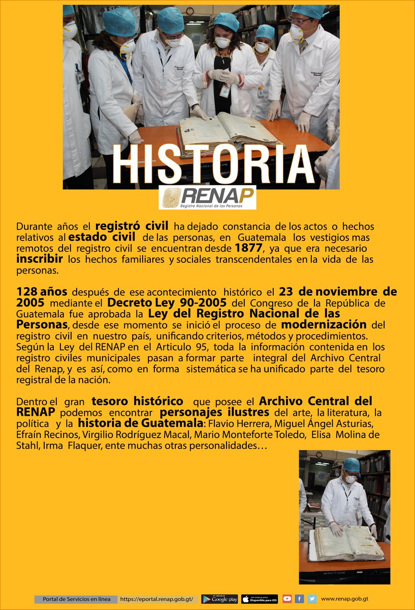 renapgt's tweet photo. En el Día de los Museos, la historia registral de Guatemala es resguardada por el Archivo Central de RENAP. https://t.co/AvLp99ZWZM
