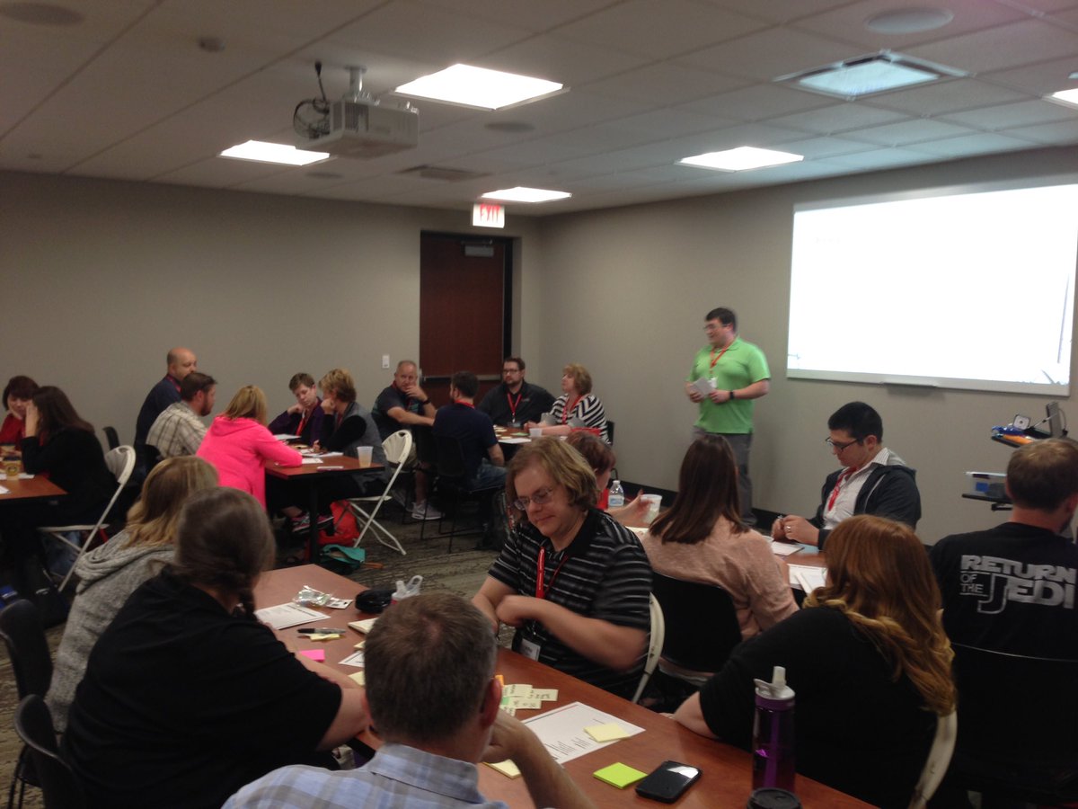 RNickolaus's tweet photo. Great afternoon agile workshop. Blessed to give back. @jessosborn123 @NebraskaCC #eatingelephants https://t.co/JG6DkOFpby