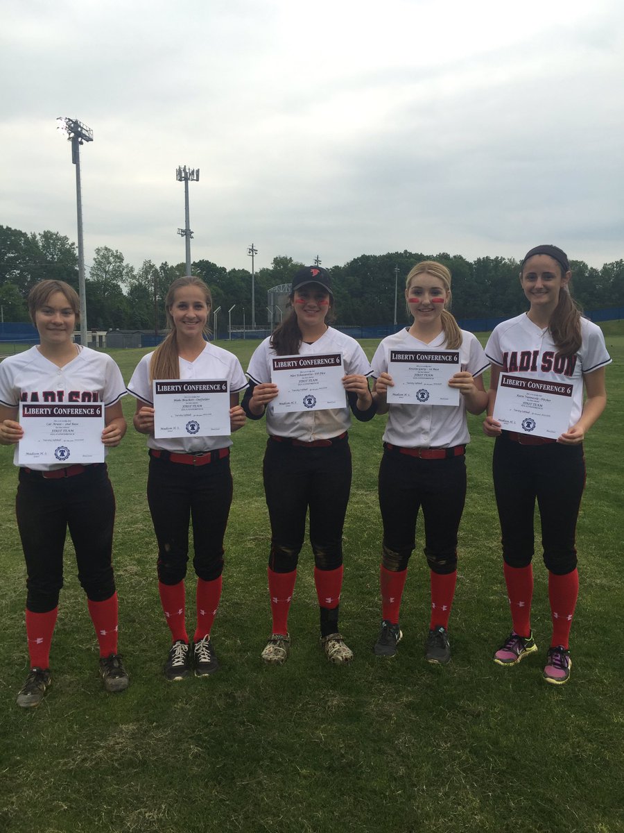 5 Madison players earned 1st team All Conference. Brackett, Giery, Echazarreta, Vannicola, Arase.