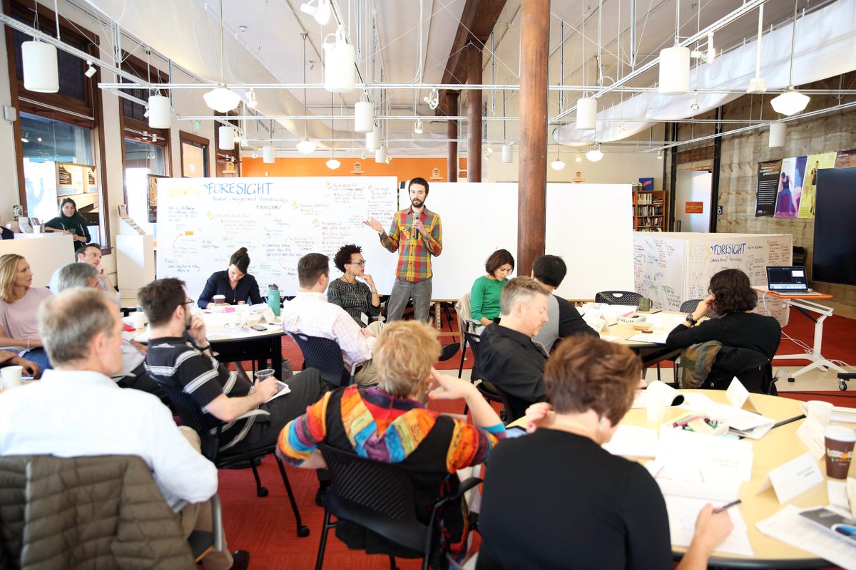 iftf's tweet photo. IFTF's @DrWeidinger leads a session at our #ForesightStudio training https://t.co/FS4MPOyZEV https://t.co/30kAgXZFbl
