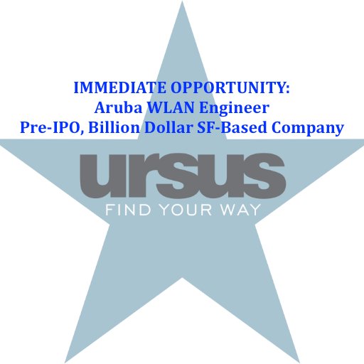 ursusinc's tweet photo. Snr #WirelessEngineer w/LEADING #SF Unicorn. #WLAN exp w/#Cisco #Aruba? Apply via #LinkedIn➡️https://t.co/pPHJPNuo6i https://t.co/LIjGOz0iEP