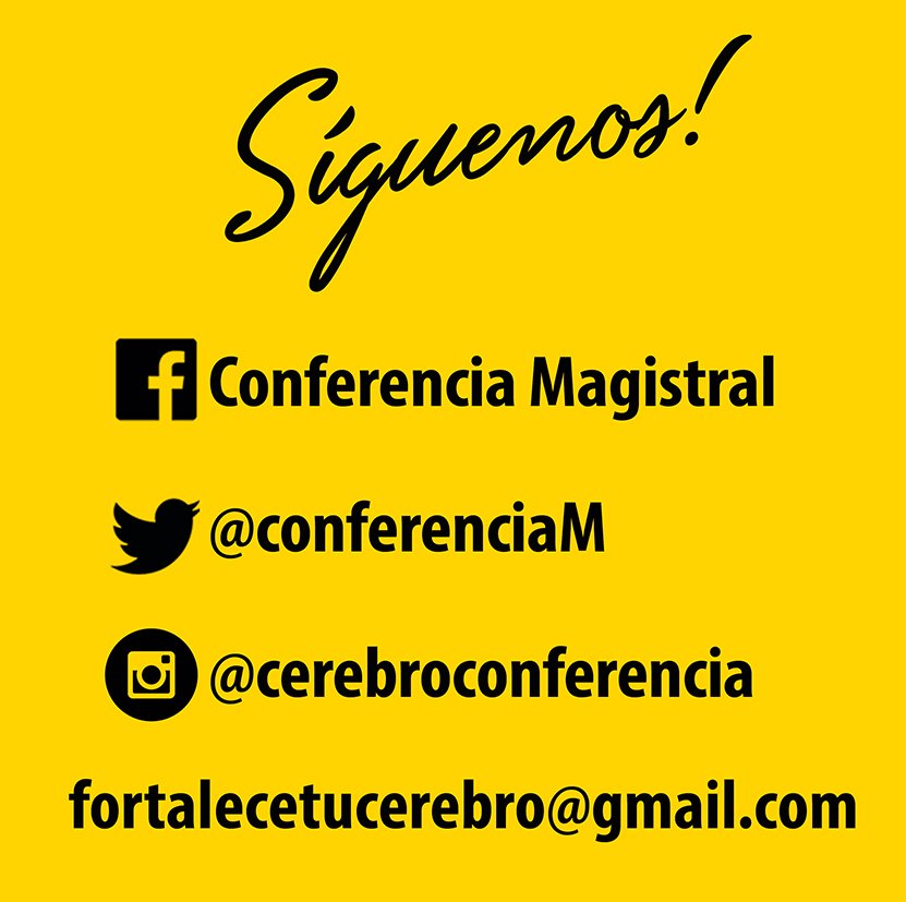 ConferenciaM's tweet photo. ArtQuimia te invita a la #ConferenciaMagistral #LaFuerzadelCerebro Vive según tus deseos... ¡Celebra la vida! https://t.co/1PtV9CHDiV