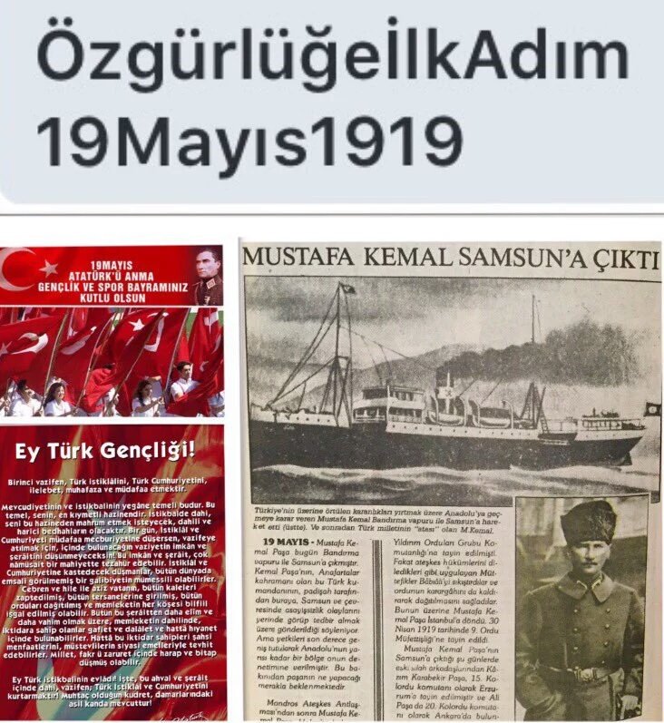 CENGPASAVLI's tweet photo. #19Mayıs ATATÜRKÜ Anma, Gençlik ve Spor Bayramınız Kutlu Olsun. 
Türk Milletinin Yeniden Tarih Sahnesine Dönüşüdür.. https://t.co/B0b7G8zEt8