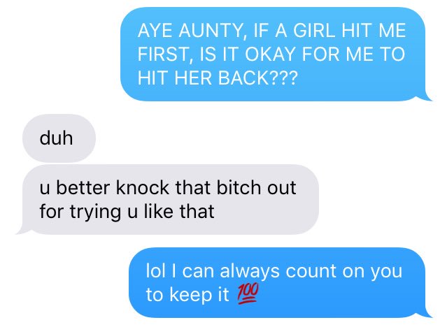 whoissizzle's tweet photo. I asked my grandma, mom, aunt &amp; sister how they feel about boys hitting girls back when girls hit FIRST.

results: https://t.co/HZQodQr9SP